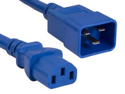 6ft 14 AWG 15A 250V Power Cord (IEC320 C20 to IEC320 C13), Blue