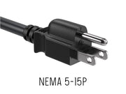 25ft 14 AWG Universal Power Cord (IEC320 C13 to NEMA 5-15P)