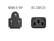 25ft 16 AWG Universal Power Cord (IEC320 C13 to NEMA 5-15P)