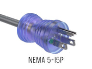 15ft Hospital-Grade Power Cord 16 AWG 13A 125V (NEMA 5-15P to IEC320 C13)