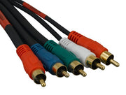 25ft 5 RCA Male to 5 RCA Male Component Video + Audio Cable