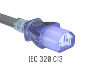 25ft Hospital-Grade Power Cord 14 AWG 15A 125V (NEMA 5-15P to IEC320 C13)