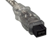 6ft IEEE 1394b FireWire 800 9-pin to 6-pin, Clear