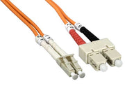 3m LC/SC Duplex 50/125 Multimode OM2 Fiber Optic Cable