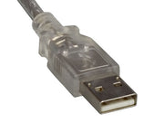 10ft USB2.0 A Male to B Male Cable, Clear