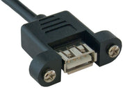 1ft USB 2.0 Panel-Mount Type A Male to Type A Female Cable