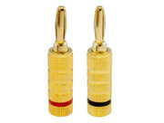 1 Pair of Speaker Banana Plugs, Closed Screw Type