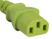 6ft 14 AWG 15A 250V Power Cord (IEC320 C20 to IEC320 C13), Green