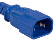 2ft 14 AWG 15A 250V Power Cord (IEC320 C14 to IEC320 C19), Blue