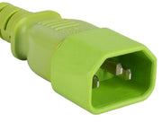 3ft 14 AWG 15A 250V Power Cord (IEC320 C14 to IEC320 C19), Green