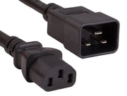 6ft 14 AWG 15A 250V Power Cord (IEC320 C20 to IEC320 C13), Black