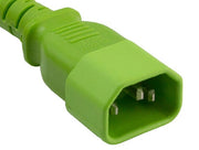 6ft 14 AWG 15A 250V Power Cord (IEC320 C14 to IEC320 C15), Green
