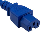 6ft 14 AWG 15A 250V Power Cord (IEC320 C14 to IEC320 C15), Blue