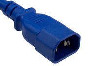 2ft 14 AWG 15A 250V Power Cord (IEC320 C14 to IEC320 C15), Blue