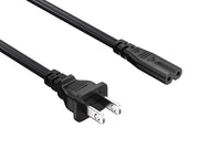 3ft 18 AWG Notebook Power Cord, Non-Polarized (IEC320 C7 to NEMA 1-15P)
