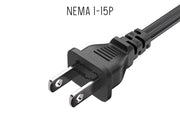 1ft 18 AWG Notebook Power Cord, Non-Polarized (IEC320 C7 to NEMA 1-15P)