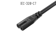 10ft 18 AWG Notebook Power Cord, Non-Polarized (IEC320 C7 to NEMA 1-15P)
