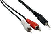 6ft 3.5mm Stereo Male to 2 RCA Male Audio Cable