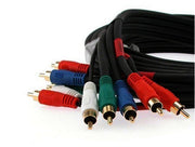 12ft 5 RCA Male to 5 RCA Male Component Video + Audio Cable