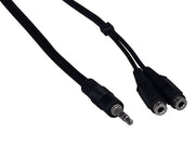 6ft 3.5mm Stereo Male to Two 3.5mm Stereo Female Audio Cable