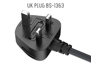 6ft England Power Cord, with Fuse (IEC-320-C13 to UK PLUG BS1363)