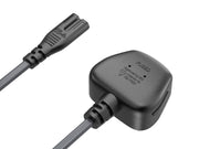 6ft England / UK Notebook Power Cord, Non-Polarized, with Fuse (IEC-320-C7 to UK Plug BS1363-1/A)