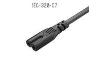 6ft European Notebook Power Cord, Non-Polarized (IEC-320-C7 to CEE 7/16)
