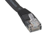 3ft Cat5e UTP Flat Ethernet Network Patch Cable, Black