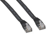 10ft Cat5e UTP Flat Ethernet Network Patch Cable, Black