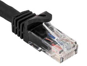 25ft Cat6a 600 MHz UTP Snagless Ethernet Network Patch Cable, Black