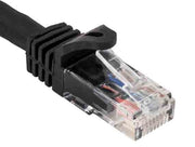 50ft Cat6a 600 MHz UTP Snagless Ethernet Network Patch Cable, Black