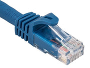 50ft Cat6a 600 MHz UTP Snagless Ethernet Network Patch Cable, Blue