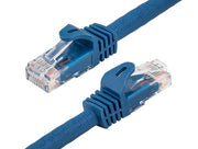 10ft Cat6a 600 MHz UTP Snagless Ethernet Network Patch Cable, Blue