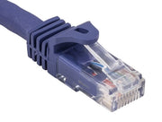 0.5ft Cat6a 600 MHz UTP Snagless Ethernet Network Patch Cable, Purple