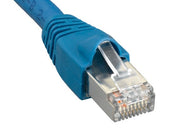 7ft Cat6a 600 MHz Shielded Snagless Ethernet Network Patch Cable, Blue