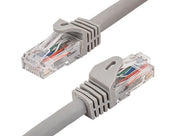 100ft Cat6a 600 MHz UTP Snagless Ethernet Network Patch Cable, Gray