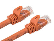 25ft Cat6a 600 MHz UTP Snagless Ethernet Network Patch Cable, Orange