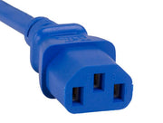3ft 18 AWG Computer Power Extension Cord IEC320 C13 to IEC320 C14, Blue