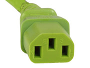10ft 18 AWG Computer Power Extension Cord IEC320 C13 to IEC320 C14, Green