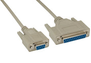 6ft DB9 Female to DB25 Female Null Modem Cable