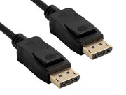 3ft Gold Plated Premium DisplayPort Male to Male Cable with Latches, Version 1.4 VESA Certified