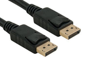 6ft Gold Plated Premium DisplayPort to DisplayPort Male to Male Cable with Latches 28AWG