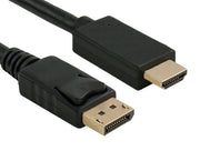 10ft Gold Plated Premium DisplayPort 1.2 to 4K HDMI Male to Male Cable