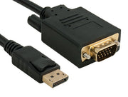 6ft Gold Plated Premium DisplayPort to VGA Male to Male Cable 28AWG