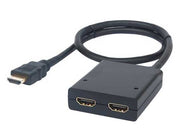 HDMI Amplifier Splitter 1x2 Support Full 3D and 4Kx2K (340Hz) Pigtail Type with Power Adapter