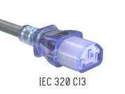 3ft Hospital-Grade Power Cord 18 AWG 10A 125V (NEMA 5-15P to IEC320 C13)