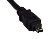 3ft IEEE 1394a FireWire 400 6-pin to 4-pin, Black