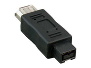 IEEE 1394B FireWire 9-pin Male to 6-pin Female Adapter