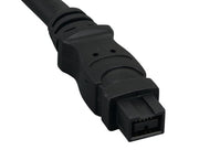 6ft IEEE 1394b FireWire 800 9-pin to 4-pin, Black