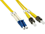 1m LC/ST Duplex 9/125 Single Mode Fiber Optic Cable
